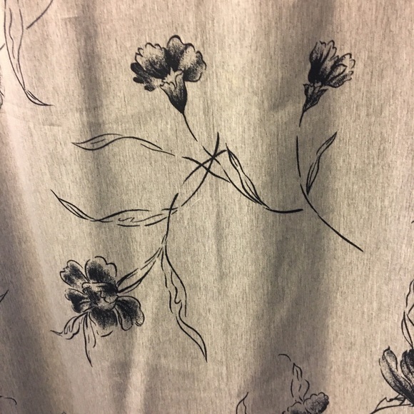 Vintage grey and black floral skirt - Picture 2 of 4